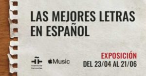 Cartel de la exposición Las mejores letras en español en el Instituto Cervantes