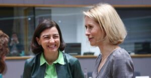 Eva Granados y Kaja Kallas en reunión sobre cooperación al desarrollo en Bruselas