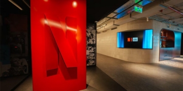 Interior de las nuevas oficinas de Netflix en Villa Crespo, Buenos Aires.