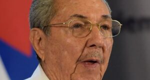 Raúl Castro Ruz durante una conferencia en México en 2015