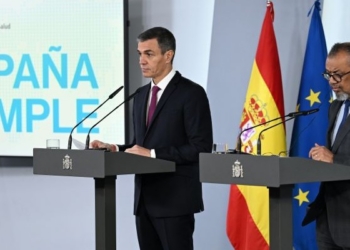 Pedro Sánchez y Tedros Adhanom Ghebreyesus en rueda de prensa sobre hantavirus