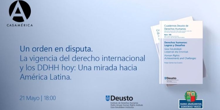 Cartel del evento sobre derechos humanos en Casa de América