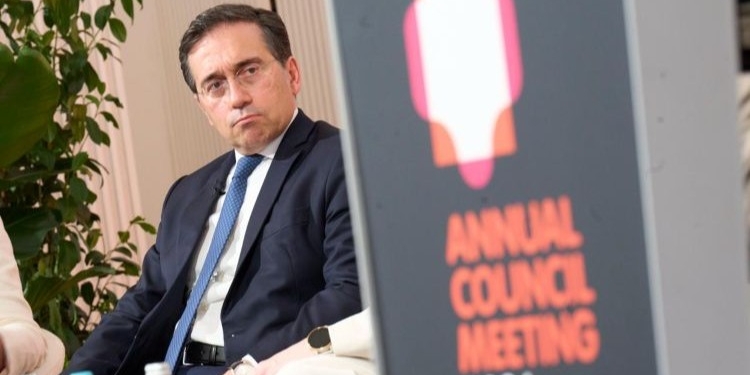 Ministro José Manuel Albares en reunión del Consejo Europeo en Viena