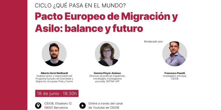 Expertos discutiendo el Pacto Europeo de Migración y Asilo en CIDOB
