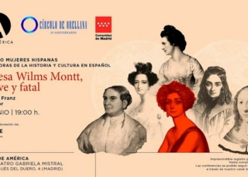 Cartel de la conferencia sobre Teresa Wilms Montt en Casa de América