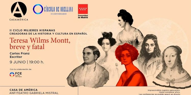 Cartel de la conferencia sobre Teresa Wilms Montt en Casa de América