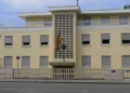 Edificio del consulado de España en Múnich con bandera española