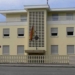 Edificio del consulado de España en Múnich con bandera española