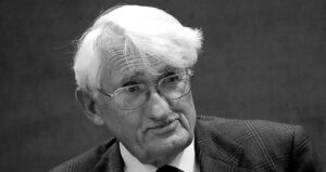 Retrato de Jürgen Habermas en un evento sobre Europa