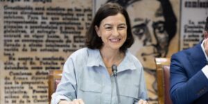 Eva Granados durante su intervención en el Senado sobre irregularidades contables