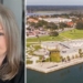 Retrato de Nancy Sikes-Kline y vista de San Agustín, Florida