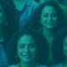 Grupo de mujeres sonriendo en un evento sobre mediación y paz