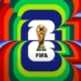 Logo del Mundial de Fútbol 2026 con colores vibrantes y trofeo