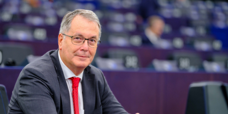 Nicolás Pascual de la Parte en el Parlamento Europeo discutiendo sobre estabilidad en el Mediterráneo