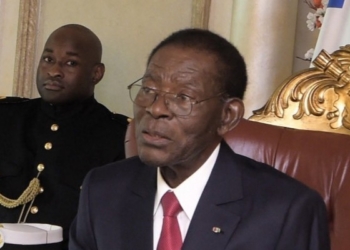 Teodoro Obiang Nguema durante una reunión gubernamental en Guinea Ecuatorial