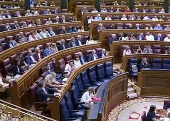 Vista del pleno del Congreso de los Diputados durante la aprobación del tratado con Francia