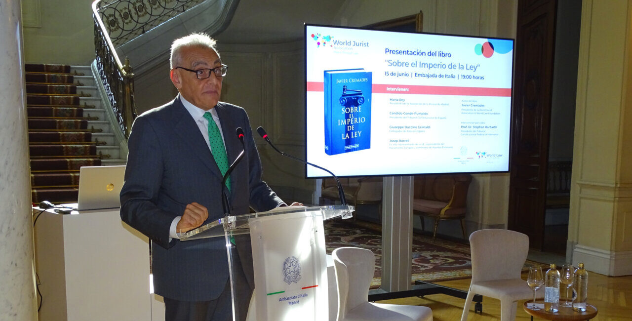 Presentación del libro Sobre el Imperio de la Ley en la Embajada de Italia.
