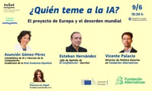 Panel de expertos discutiendo sobre inteligencia artificial en Madrid