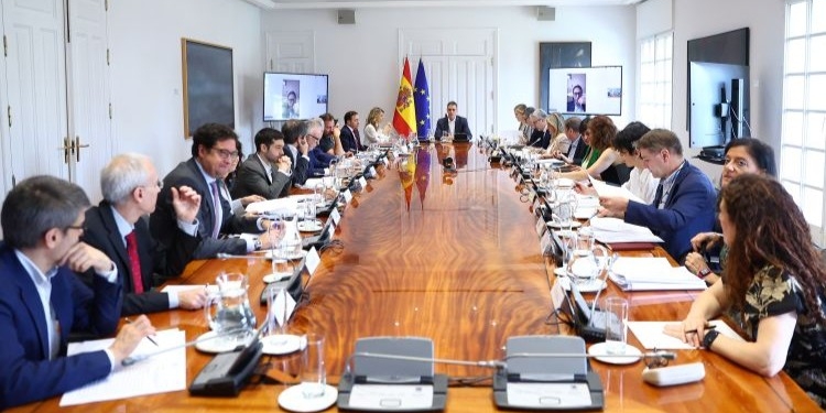 Reunión del Gobierno español sobre los fondos Next Generation en el Palacio de la Moncloa.