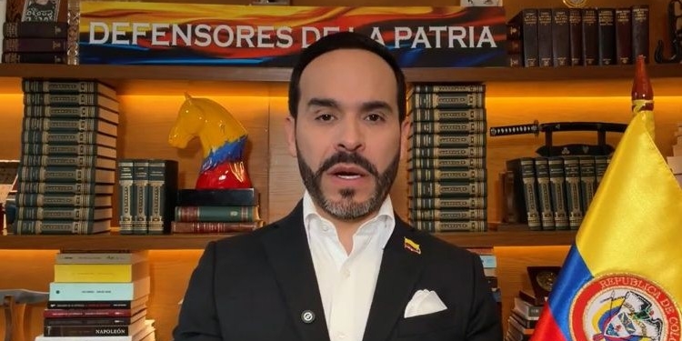 Abelardo de la Espriella durante su discurso en la investidura presidencial.