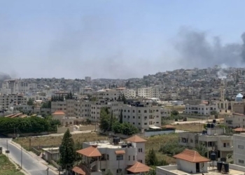 Vista de la aldea de Tell en Cisjordania tras un ataque violento
