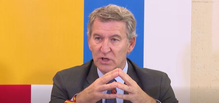 Alberto Núñez Feijóo hablando sobre nacionalizaciones en UIMP