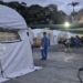 Hospital de campaña de la AECID en Venezuela con personal médico y carpas.