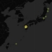 Mapa de Japón mostrando la isla de Kyushu afectada por el terremoto