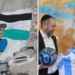Mural de Lamine Yamal sosteniendo una bandera palestina en Gaza