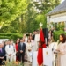 Karima Benyaich hablando en la recepción de la embajada de Marruecos en Madrid