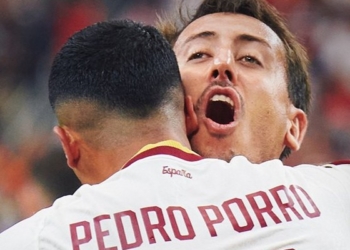 Celebración de los jugadores de la selección española tras ganar a Francia