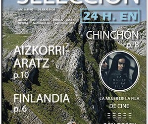 Portada de la revista Selección con paisajes montañosos