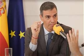 Pedro Sánchez hablando sobre la crisis migratoria en Ceuta