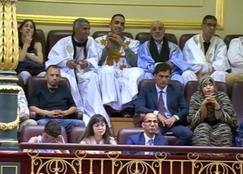 Asistentes al Congreso discutiendo la nacionalidad saharaui
