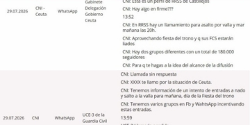 Mensaje del CNI sobre un asalto a Ceuta por redes sociales